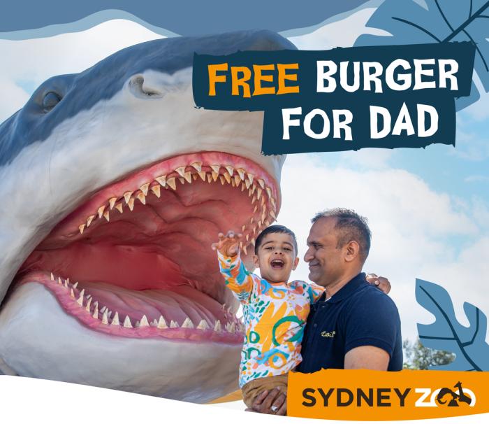 Sydney Zoo Celebrates Father's Day with Free Burgers! Sydney Zoo Celebrates Father's Day with Free Burgers!