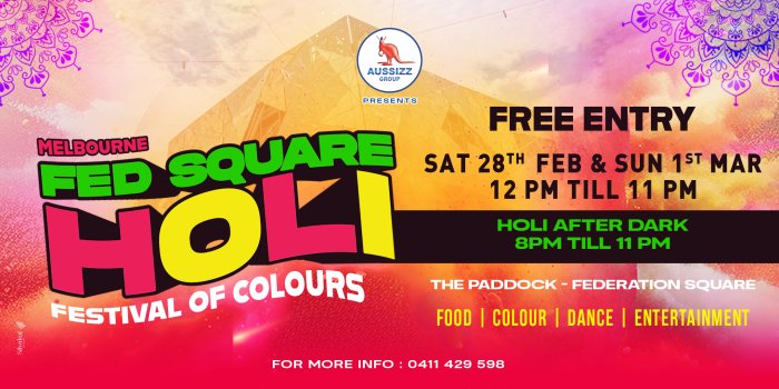Fed Square Holi Festival of Colours 2026
