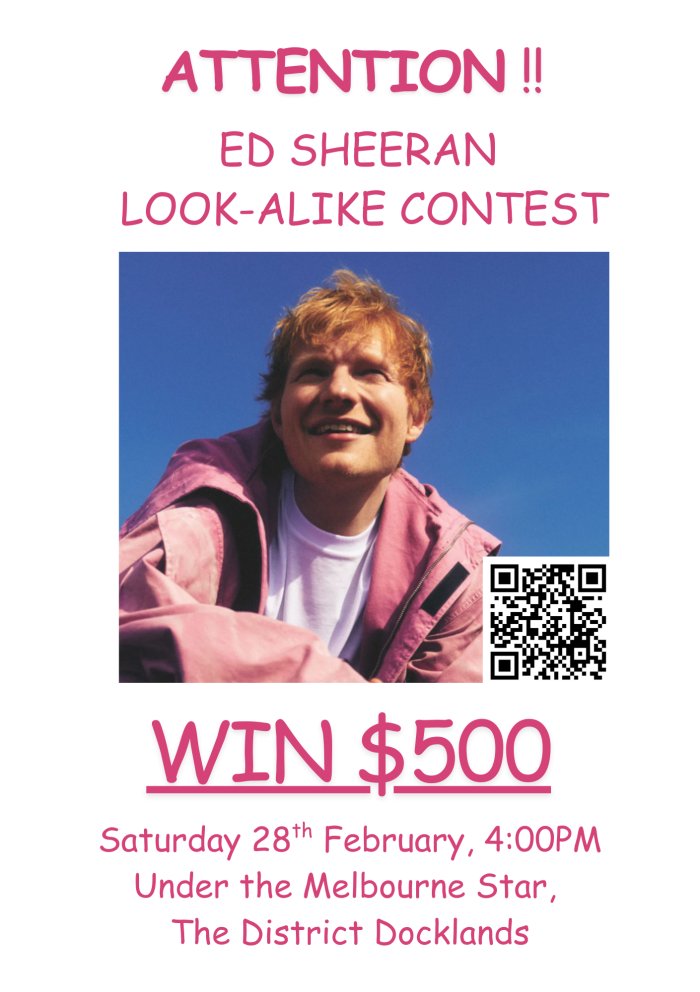 Ed Sheeran Lookalike Contest