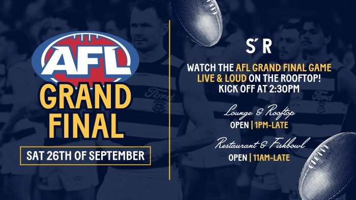 AFL Grand Final - Live & Loud on the Rooftop at Sailors' Rest