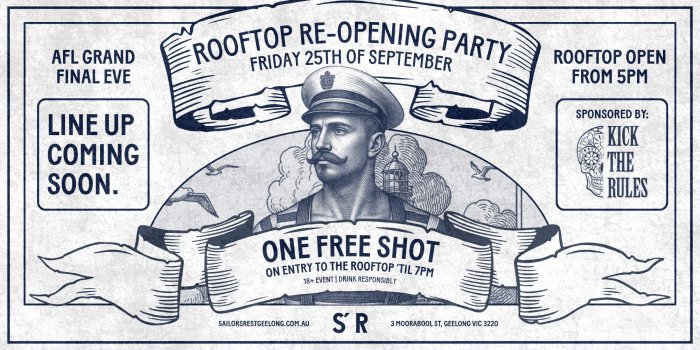 Sailors' Rest - Rooftop Re-Opening Party No Line Up